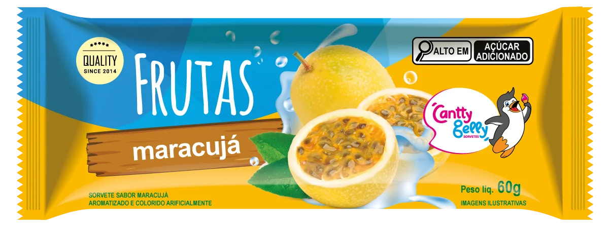 Picolé Maracujá Cantty Gelly